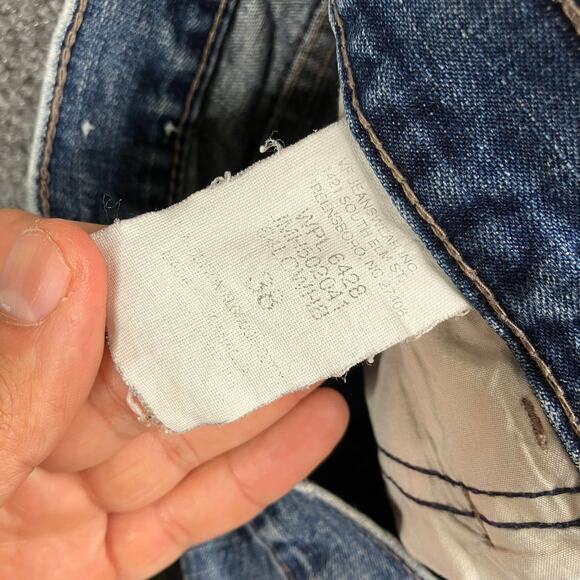 Canyon River Blues Shorts Mens Size 38 Blue Denim Carpenter Utility Workwear - Picture 7 of 9